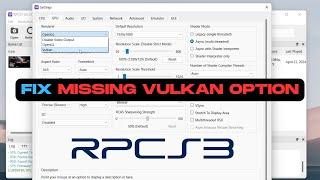 Fix No VULKAN Option in RPCS3 (Fastest Guide)