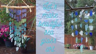 How to Make Sea Glass Wind Chimes | Rare sea glass | Faux Sea Glass Mobile Tutorial | Crafty Patti
