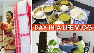 DAY IN A LIFE OF INDIAN HOMEMAKER | Shopping, Cooking & Bihu Special Vlog |