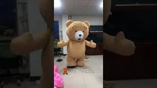 2m Inflatable Teddy Bear Costume Adult Full Mascot Blow Up Bear Suit