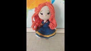 Вязанная Принцесса  Диснея Мерида Храбрая Сердцем Princess Amigurumi Disney Merida Сумка