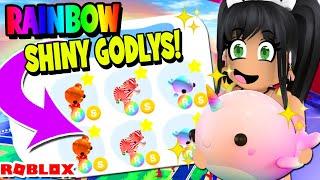 Turning *ALL CHRISTMAS GODLY PETS* RAINBOW SHINY  Overlook Bay ROBLOX