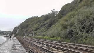 colas rails 56113 light engine on the dawlish sea wall 08-11-2013 (HD)