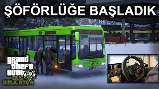 BUZLU YOLLARDA SEFER ! - GTA 5 OTOBÜS MODU - LOGİTECH G29