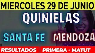 Quinielas Primera y matutina de Santa Fé y Mendoza, Miércoles 29 de Junio