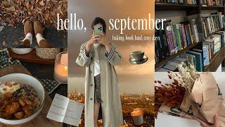 cosy september vlog | preparing for autumn, fall baking, book shopping, decor shopping 