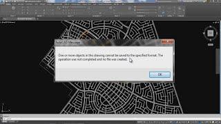 one or more objects in this drawing cannot be saved in autocad Part 1