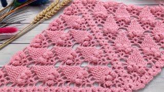 КАК ПРОСТО ВЯЗАТЬ ЭТУ ШАЛЬ//Шаль крючком узором 3D//Crochet shawl