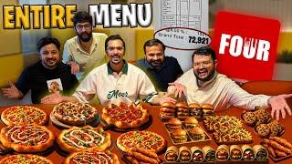 72,000 ka ENTIRE MENU at FOUR Restaurant 