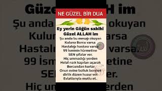 NE GÜZEL BİR DUA #allah #hzmuhammed #kurankerim