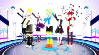 (MMD) BLUE DA BA DEE- lee chibiki,Len Kagamine, Piko utatane, V Flower , Oliver, Fukase