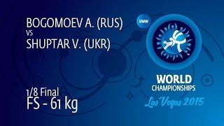 1/8 FS - 61 kg: V. SHUPTAR (UKR) df. A. BOGOMOEV (RUS), 4-3