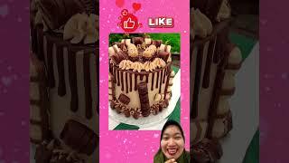 KUE COKLAT ENAK FAVORIT #cake #chocolate #birthdaycake #art #viral #gamemewarnai #funny