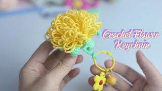  Wow very easy  Crochet flower keychain #crochetanywhere