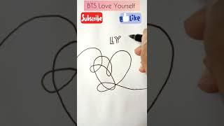 BTS LOVE YOURSELF "ANSWER" ALBUM HEART DRAWING  #shorts #bts #btsanswer