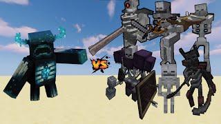 Warden VS All Mobs and Mutant Minecraft | Minecraft Boss Battle