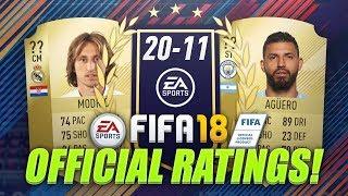 FIFA 18 OFFICIAL TOP 20-11 PLAYER RATINGS! (FIFA 18 Ultimate Team)