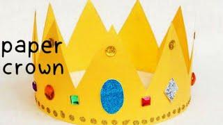 how to make paper crown easy/paper crown making at home easy paper DIY