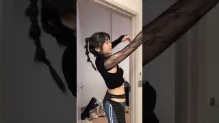 TURNING MY RIPPED TIGHTS INTO SLEEVES PART 2 #shorts