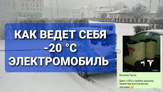 Эксплуатация электромобилей в мороз ( -20°С). Реальный пробег зимой!  Nissan leaf 