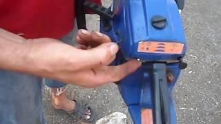 Как завести бензопилу .How to start a chainsaw.