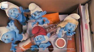 The Smurfs: Clumsy makes a mess in the bathroom HD CLIP