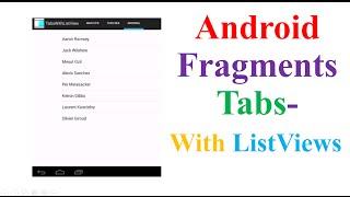 Android Fragments Ep.01 - Tabs With ListViews [Programming Wizards] Full