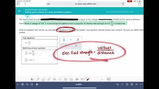 ALEKS: Setting up the solution to a basic quantitative problem