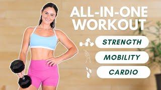 The All In One Full Body Dumbbell, Mobility, & Cardio Workout