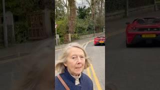 Crazy Karen almost attacks car spotters in Alderley Edge #karen #ferrari #crazy #scuderia16m