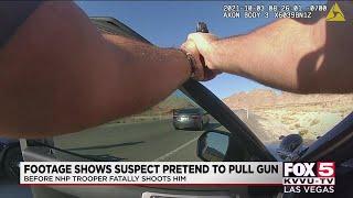 NHP footage shows unarmed suspect pretend to pull gun before trooper fatally shoots