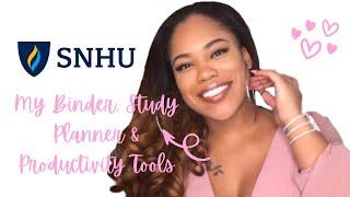 Online Student at SNHU | My Binder, Study Planner & Productivity Tools