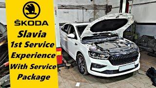 Skoda Slavia 1st Service Experience With Service Package