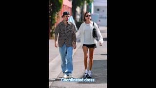 justin and wife haily beiber in coordinated dress code in hollywood #usa #fashion #justinbieber