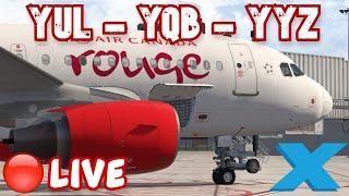 X-Plane 11 LIVE | VATSIM | Air Canada Rouge OPS | Toliss A319 | CYUL - CYQB - CYYZ | EN-FR