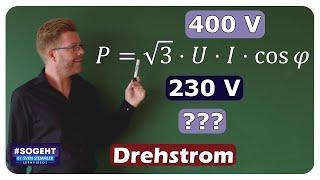 230V or 400V? The power formula for three-phase current made understandable