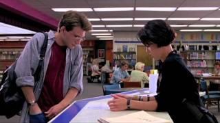 Pump Up the Volume (1990) - Mark and Nora in the Library