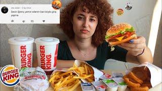 KÖTÜ YORUMLARA SALLIYORUM! BURGER KING MUKBANG | TÜRKÇE MUKBANG