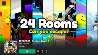 Escape Room 3, 24 rooms Can you escape?WreckItGamesRoblox complete play through guide all explained