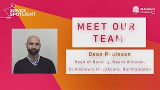 Service spotlight on neuro - meet Dean Robinson