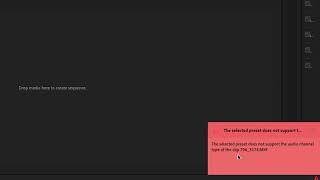 Proxy Export  – The selected preset does not support the audio channel type | Quick fix