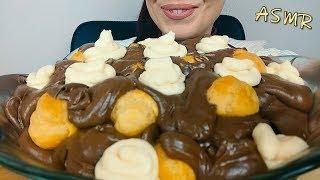 ASMR Dessert: Profiterole - Chocolate Covered Cream Filled Pastry Puffs | No Talking