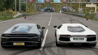 FH4 Drag Race - Underground Racing Stage 3 + Huracan vs 1800HP Lamborghini Aventador FE