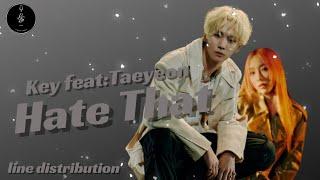 Key feat:Taeyeon (Hate That) line distribution