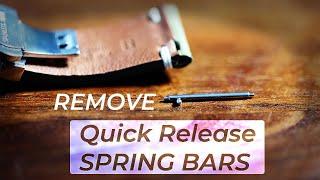 How to  EASILY Remove Quick Release Spring Bars from Watch Straps Tutorial