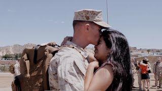 OUR MILITARY HOMECOMING STORY | USMC 2019 | Aaron + Danielle