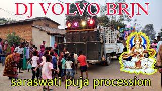 volvo dj brjn // saraswati maa procession // at - Adhapara // dance with Junior PK //