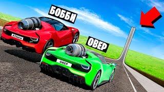 САМАЯ ОГРОМНАЯ РАМПА В МИРЕ! ПРЫЖКИ НА ВЫЖИВАНИЕ В BeamNG.drive