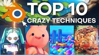 Top 10 Crazy Blender Techniques #8 - Amazing Creators!