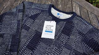 Unique Boro Style : JAPAN BLUE JEANS Sashiko Jacquard Sweatshirt